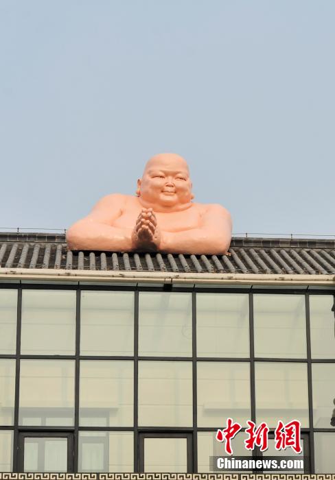 Naked Buddha sculpture in Jinan, China