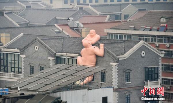 Naked Buddha sculpture in Jinan, China